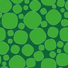 Gordijnen Groene grote stippen naadloze herhaalpatroon print achtergrond © Doeke