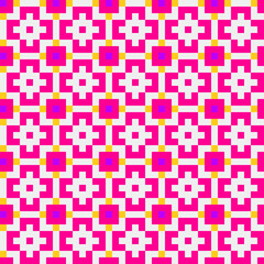 Abstract Cross Pattern generative computational art illustration