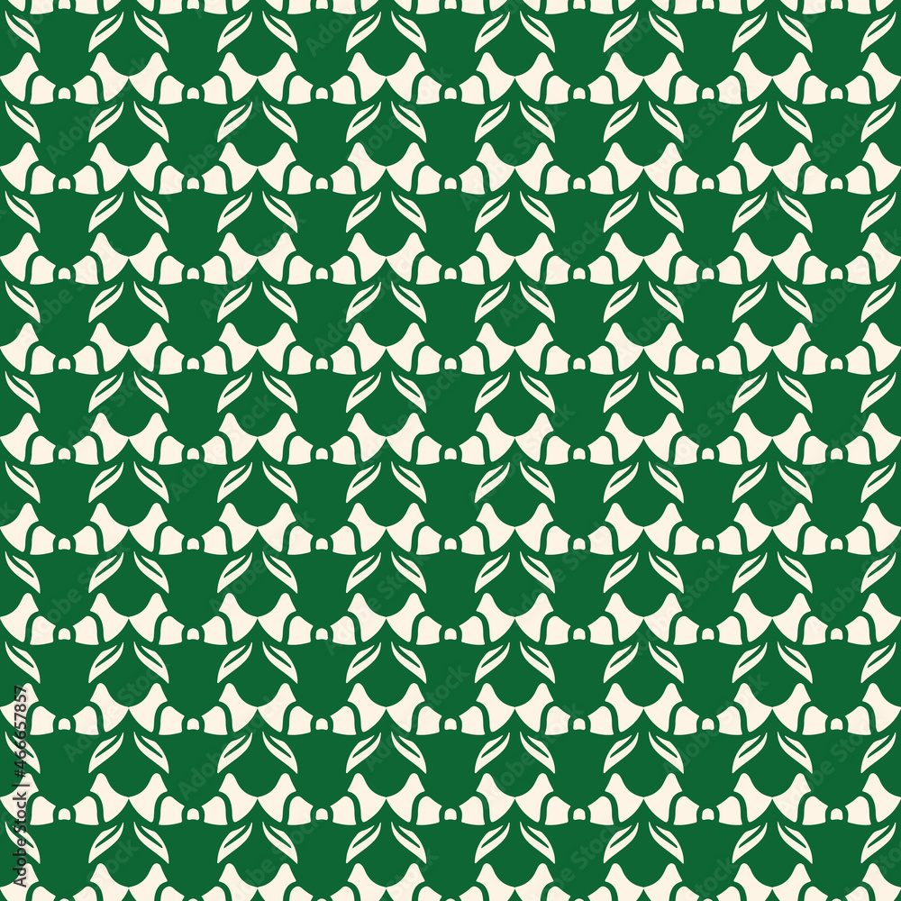 Poster green and off white abstract figures seamless vector repeat pattern print background