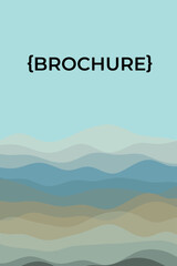 Cover page template with soft curves in blue and green colors. Can be used as banner, flyer, poster, business card, brochure. Astonishing vector illustration.