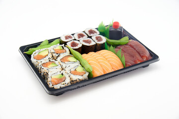 sushi and chopsticks