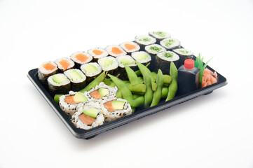 sushi and chopsticks