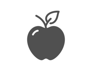 Apple icon. Fruit food sign. Diet nutrition symbol. Classic flat style. Quality design element. Simple apple icon. Vector