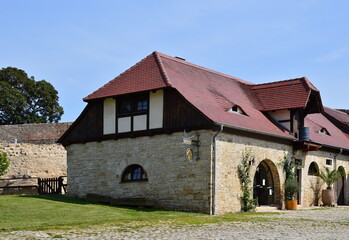 Fototapeta na wymiar Historisches Schloss Neuenburg in Freyburg am Fluss Unstrut, Sachsen - Anhalt
