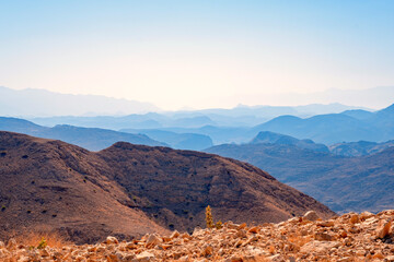 mountains in the morning