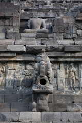 22 May 2008, Magelang, Java, Indonesia: Panel Relief on Borobudur Temple, Indonesia