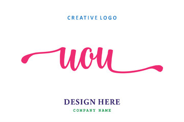 UOU lettering logo is simple, easy to understand and authoritative