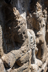 23 May 2008, Magelang, Java, Indonesia: Panel Relief on Borobudur Temple, Indonesia