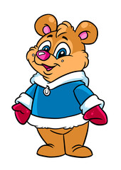 Winter bear character animal illustration cartoon