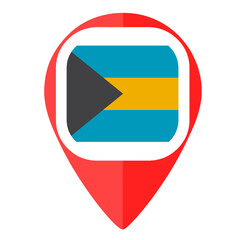 Bahamas national flag country pin marker