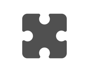 Puzzle piece icon. Jigsaw game shape sign. Business strategy element. Classic flat style. Quality design element. Simple puzzle icon. Vector