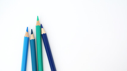Close up colorful pencils Against White Background.  Back to School concept. School and creativity concept 