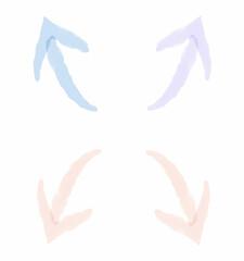 Obraz premium ポップ手書き風矢印セット