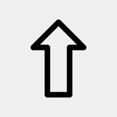 Up arrow icon vector illustration in line style, use for website mobile app presentation
