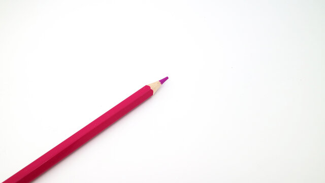 Colorful pencils placed on white background with copy space for your image or text