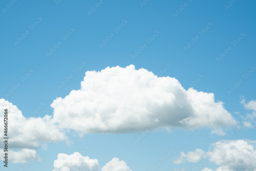 Wall mural many small clouds in blue sky.summer cloudy.white clouds floating in the sky.