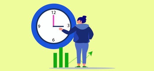 2d illustration business growth concept
