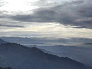 Fototapeta na wymiar Misty mountain