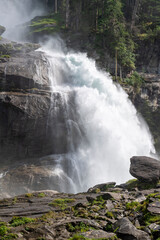 Krimmler waterfall in the mountains