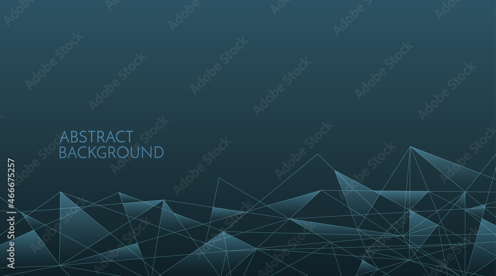Poster Connection background. Network concept with dots and lines. Vector illustration