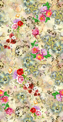 Fototapeta na wymiar Floral seamless pattern 
