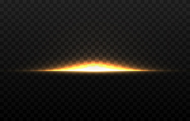 Vector glowing lines. Horizontal glowing lines png, magic glow, neon light, dawn, explosion, golden light png.