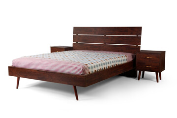 classic bed isolated on white background