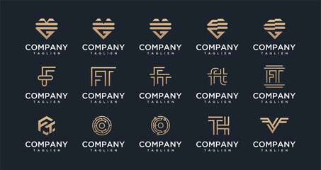 Logo collection monogram logo design templates.