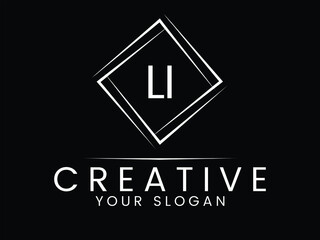 Fototapeta LI Logo Letter design template, Letter li logo company design, Alphabet letters logo LI, LI logo, IL letter logo obraz