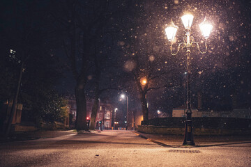 street in the winter night