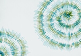 Artistic Fabric Tie Dye Striped Pattern Ink Background Bohemian Spiral. Hippie Dye Drawn Tiedye...