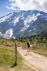 Fototapeta premium hiker in the mountains