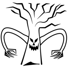 halloween ghosts and pumpkin design illustration concept vector web