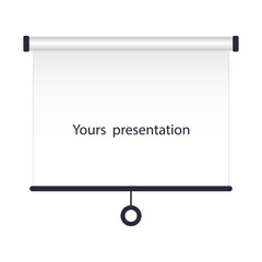 Blank screen for presenting your projects. Design concept. Vector illustration in a flat style.