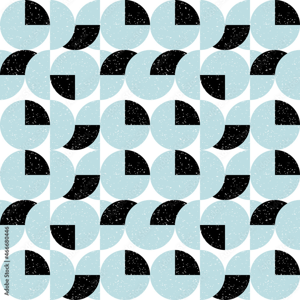 Aufkleber Geometric vector pattern with circles and semicircles. Modern abstract background with simple shapes and  texture.
