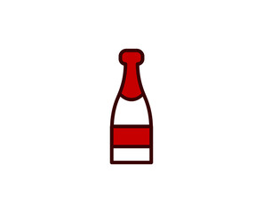 Alcohol flat icon. Single high quality outline symbol for web design or mobile app.  Holidays thin line signs for design logo, visit card, etc. Outline pictogram EPS10