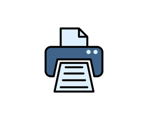 Printer line icon. Vector symbol in trendy flat style on white background. Office sing for design.