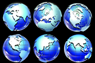 3D illustration of earth globe