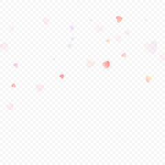 heart love vector confetti frame valentine pink