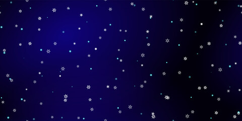 Falling Snowflakes seamless pattern flying snow