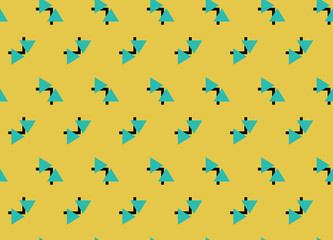 Obraz na płótnie Canvas Vector seamless pattern, abstract texture background, repeating tiles, three colors