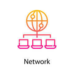 network vector gradient Icon Design illustration. Web Analytics Symbol on White background EPS 10 File
