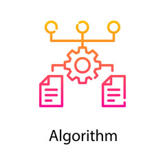 Algorithm vector gradient Icon Design illustration. Web Analytics Symbol on White background EPS 10 File