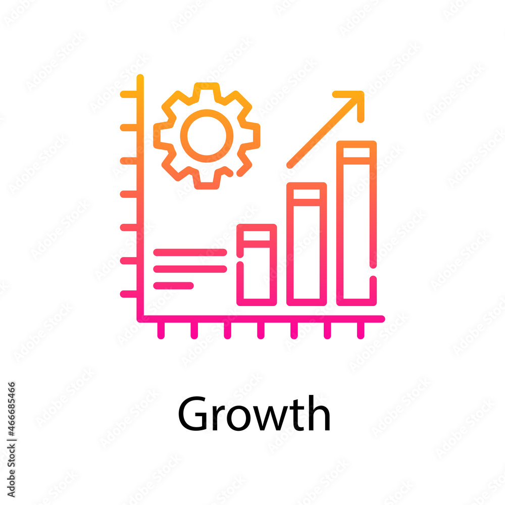 Poster growth vector vector gradient icon design illustration. web analytics symbol on white background eps