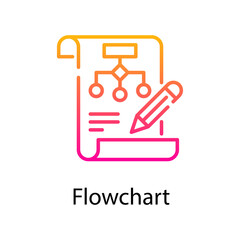 Flowchart vector gradient Icon Design illustration. Web Analytics Symbol on White background EPS 10 File