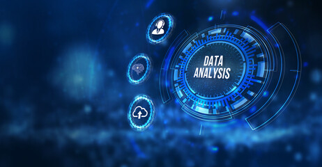 Internet, business, Technology and network concept. Data Analysis for Business and Finance Concept. Information report for digital business strategy. 3d illustration.