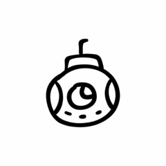 Submarine icon in vector. Logotype - Doodle