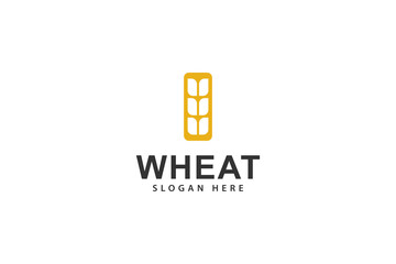 Wheat logo template design vector, icon illustration