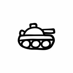 Cannon icon in vector. Logotype - Doodle