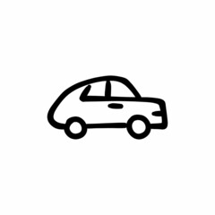 Micro car icon in vector. Logotype - Doodle
